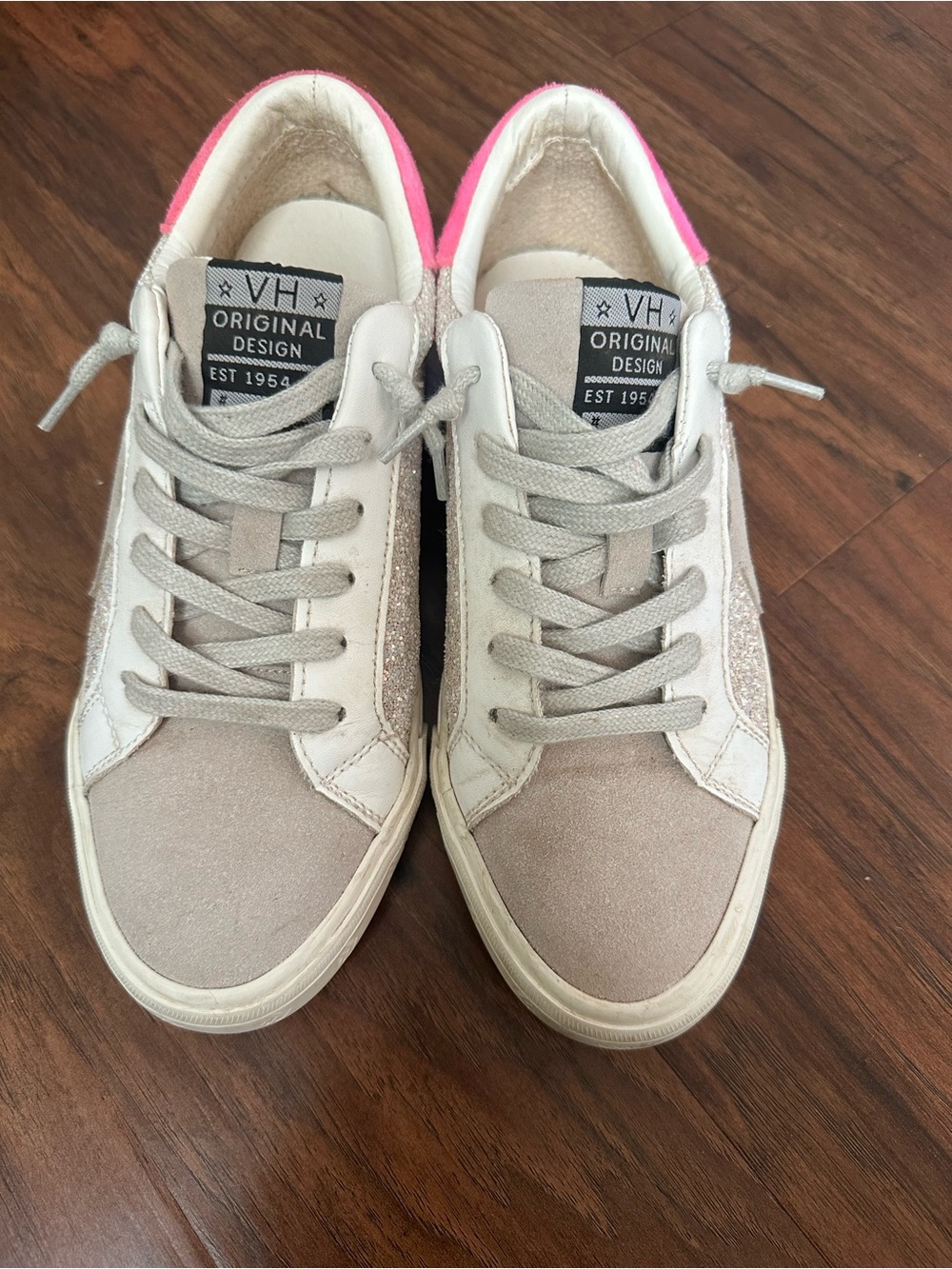 Vintage Havana Two-Tone Pink and Cream Sneakers